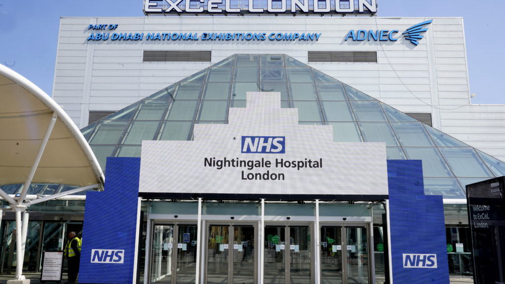 το προσωρινό νοσοκομείο κορωνοϊού NHS Nightingale Hospital London